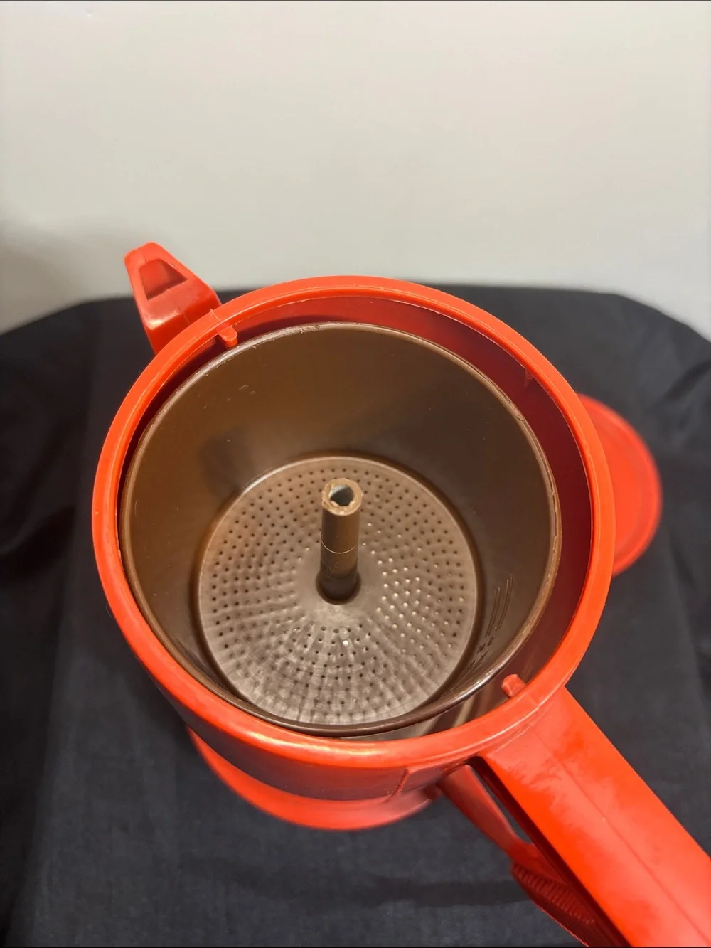 Vintage Regal Poly Perk Orange Atomic Starburst Percolator Coffee Pot MCM